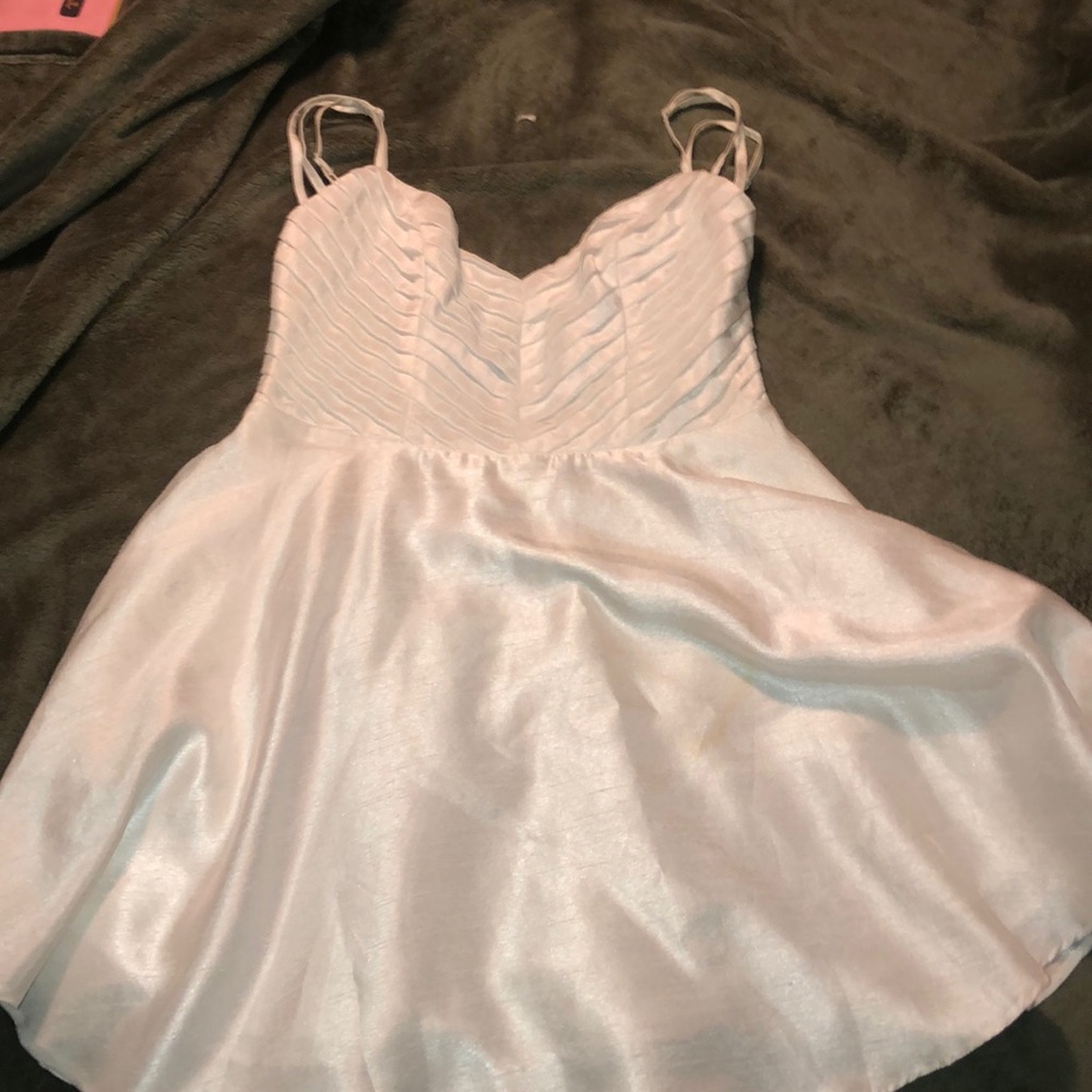 White Bevello Dress